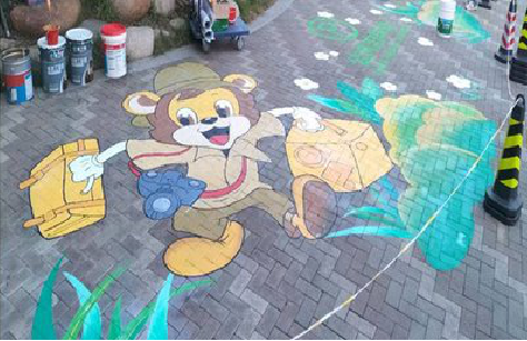 清丰夏季画地面彩绘会遇到的问题