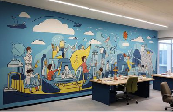 清丰办公室墙绘的特点。