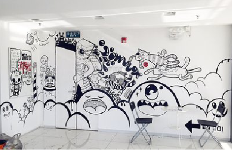 清丰手绘墙并非传统涂鸦。